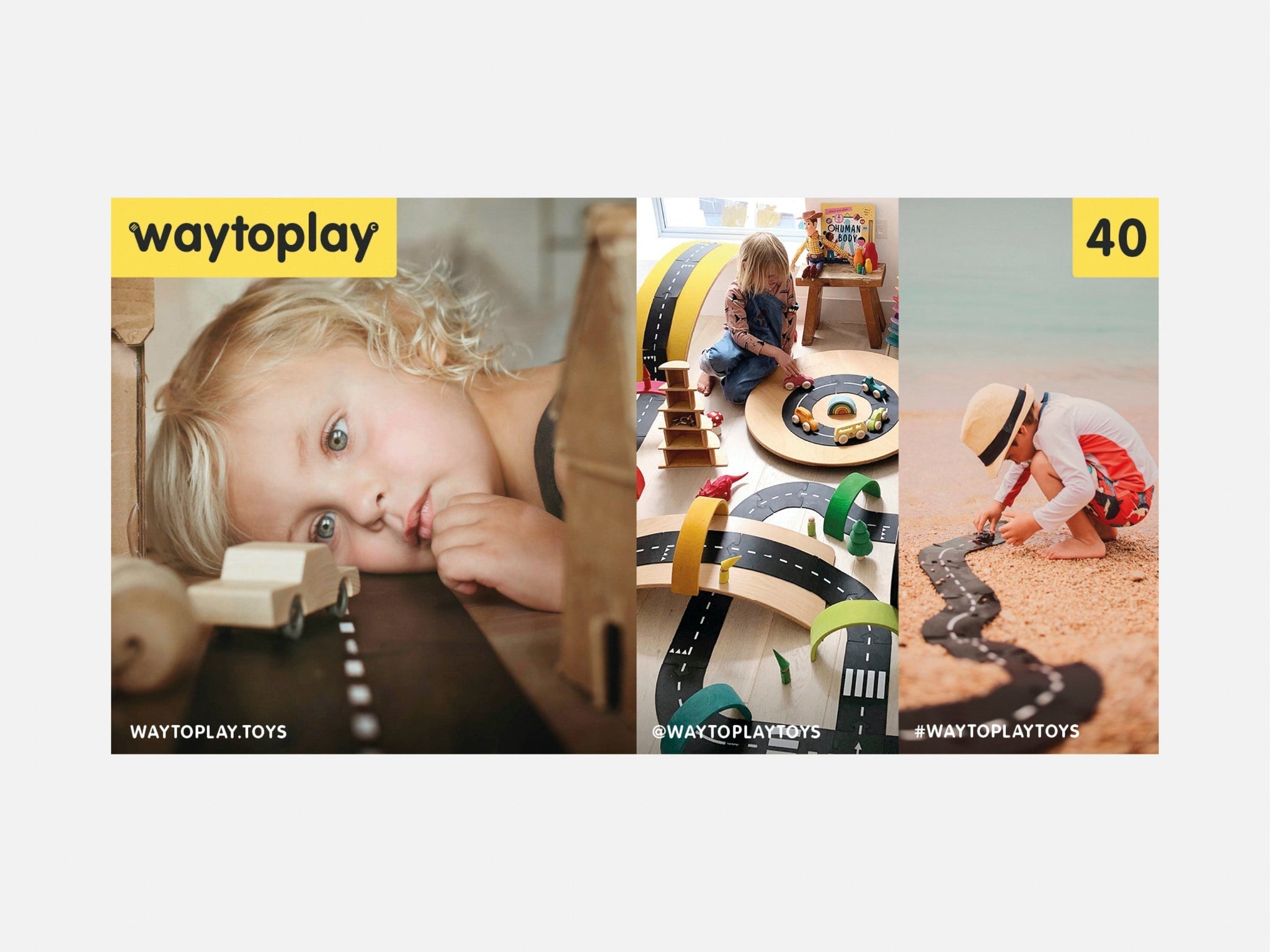 Waytoplay King Of The Road - 40 Parça - Ahşap Oyuncak Arabalar